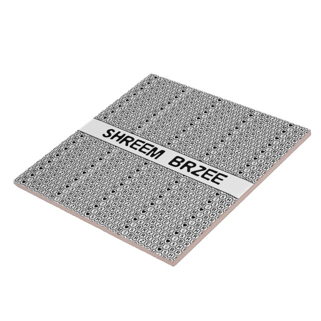 Carreau En Céramique Mantra argent White Chant Shreem Brzee (Côté)