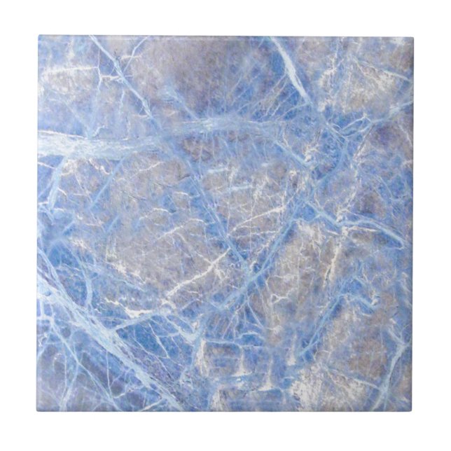 Carreau En Céramique Marbre gris veiné bleu-clair (Devant)