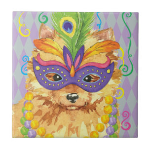 Carreau En Céramique Mardi gras Pomeranian