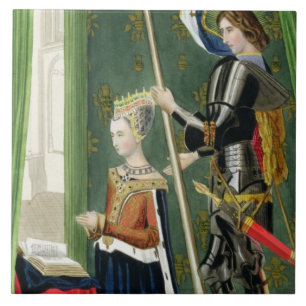 Carreau En Céramique Margaret du Danemark, reine (des 1456-86) afte