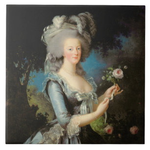 Carreau En Céramique Marie Antoinette avec un rose, 1783