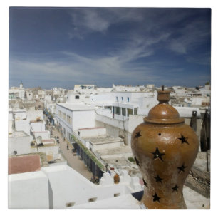 Carreau En Céramique MAROC, Côte Atlantique, ESSAOUIRA : Vue élevée