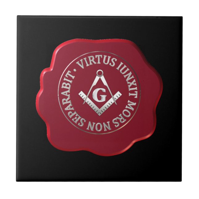 Carreau En Céramique Masonic sceau de cire (Devant)