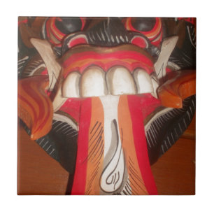 Carreau En Céramique Masque d'Halloween pour langue bizarre