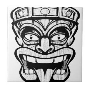 Carreau En Céramique masque tiki art hawaïen