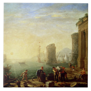 Carreau En Céramique Matin au port, 1640 (huile sur la toile)