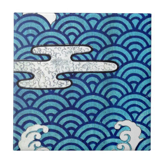 Carreau En Céramique Mer et nuages japonais