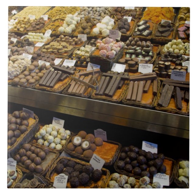 Carreau En Céramique Mercat de Sant Josep, bonbons au chocolat (Devant)
