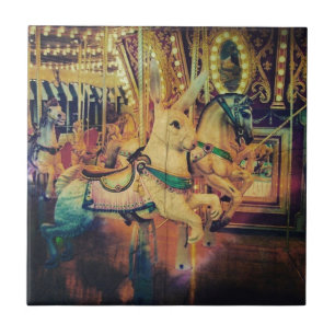 Carreau En Céramique Merry Go Round Animaux Grunge