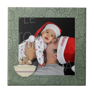 Carreau En Céramique Messy Gingerbread Homme Custom Holiday Photo Tile