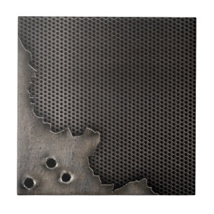 Carreau En Céramique Métal avec l'arrière - plan de trous de balle