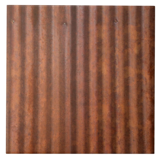 CARREAU EN CÉRAMIQUE MÉTAL ROUILLÉ (Devant)