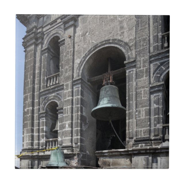 Carreau En Céramique Mexico, Mexico, Zocalo. Les Tours Bell (Devant)