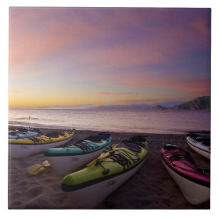 Carreau En Céramique Mexique, Basse-Californie, mer de Cortez. Kayaks d