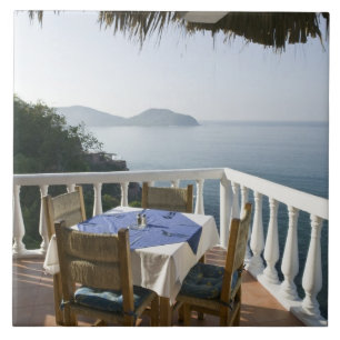 Carreau En Céramique Mexique, Guerrero, Zihuatanejo. Table de café sur