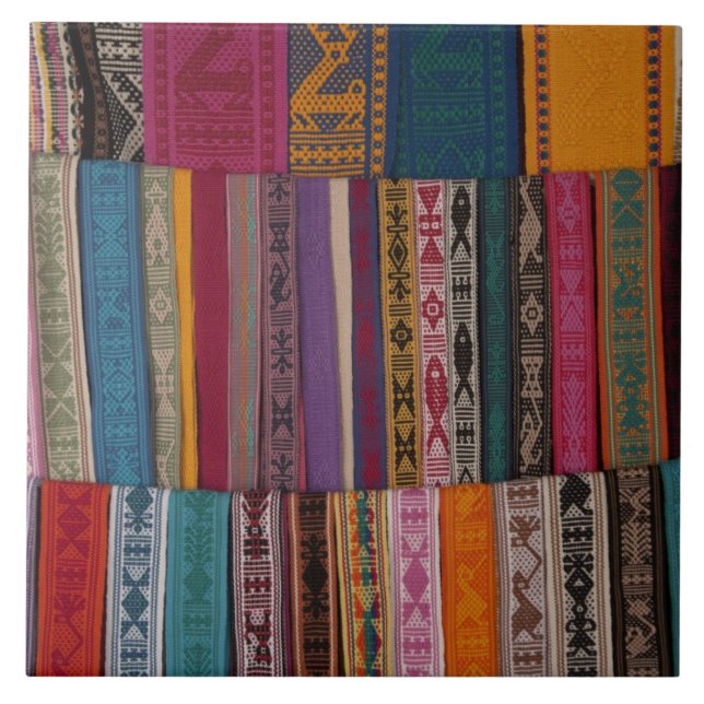 Carreau En Céramique Mexique, province d'Oaxaca, Oaxaca, ceintures tiss (Devant)