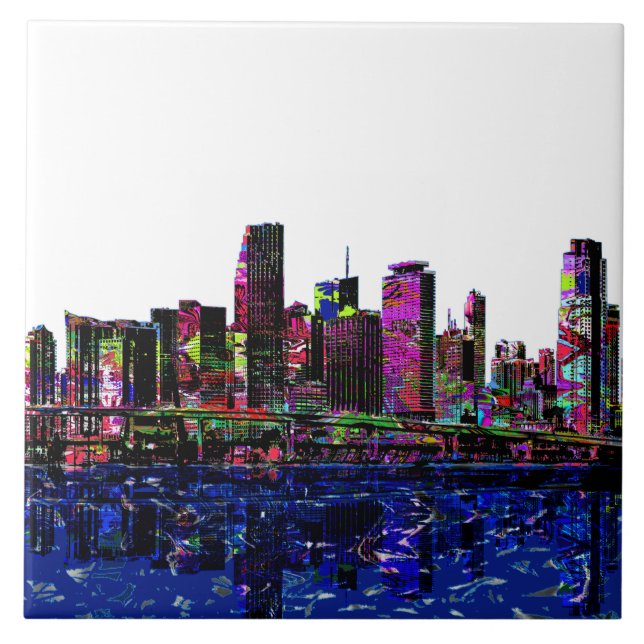 Carreau En Céramique Miami, Floride, graffiti (Devant)