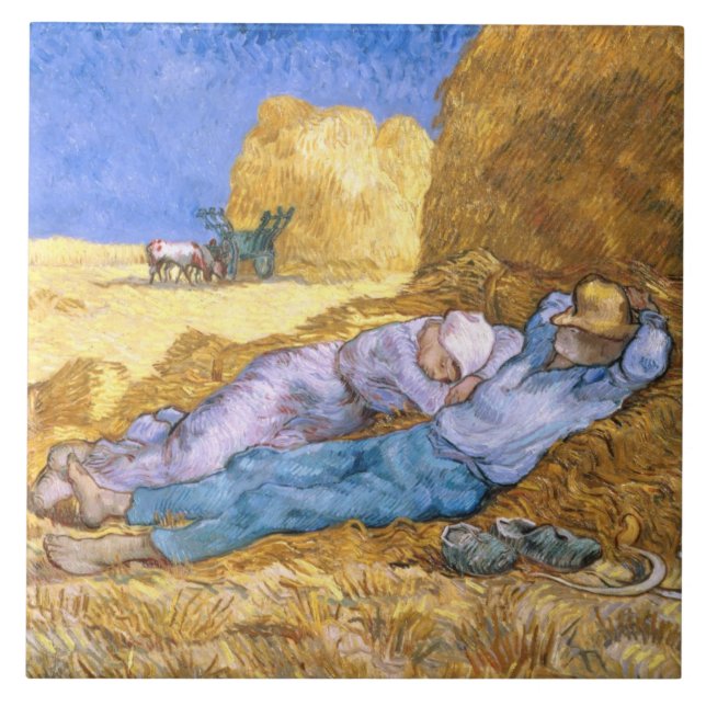 Carreau En Céramique Midi de Vincent van Gogh |, la sièste, après (Devant)