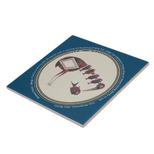 Carreau En Céramique Mimbres Poterie Design Grue Manger Poisson