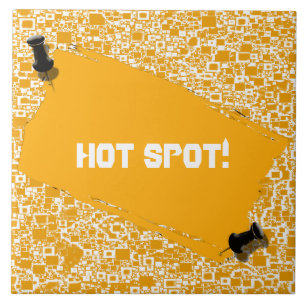 Carreau En Céramique Mini conception jaune et blanche d'or de tuile