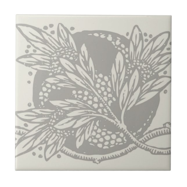 Carreau En Céramique minimalisme floral Art nouveau (Devant)