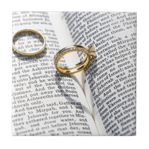 Carreau En Céramique Ministère de la Bible mariage chrétienne