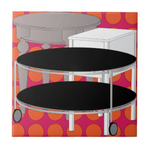 Carreau En Céramique Mobilier Ikea Tables Carrelage orange