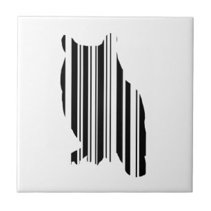 Carreau En Céramique MODELE DE DESIGN Aviaire Code Barres Oiseau CHOUET