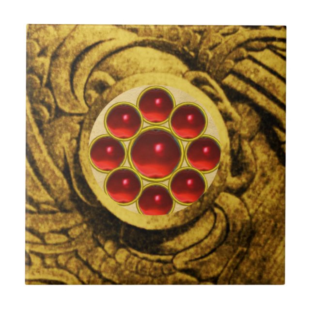 Carreau En Céramique MON GEM rouge (Devant)