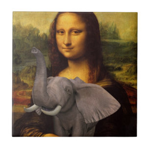 Carreau En Céramique Mona Lisa avec éléphant
