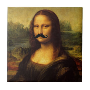 Carreau En Céramique Mona Lisa Avec Moustache