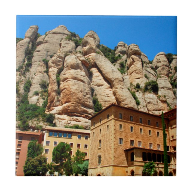 Carreau En Céramique Monastère de Montserrat, Catalogne, Espagne (Devant)