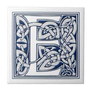 Carreau En Céramique Monogramme Celtic E