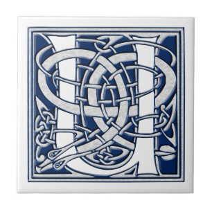 Carreau En Céramique Monogramme Celtic U