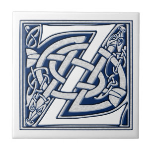 Carreau En Céramique Monogramme Celtic Z