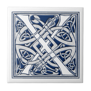 Carreau En Céramique Monogramme Celtique X