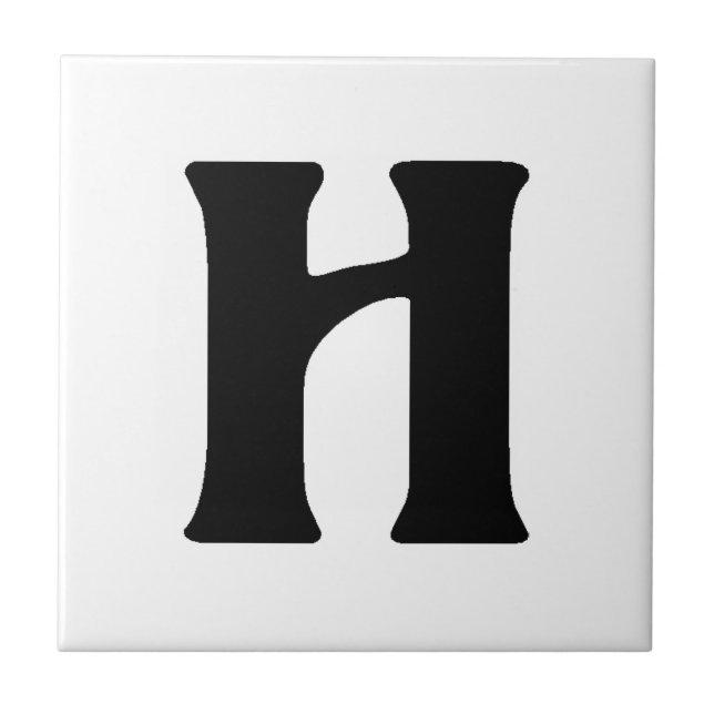Carreau En Céramique monogramme "H", texte Unicorne (Devant)