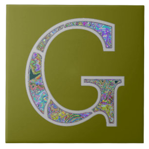 Carreau En Céramique Monogramme lumineux par Gg