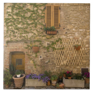 Carreau En Céramique Montefollonico, Val d'Orcia, province de Sienne,