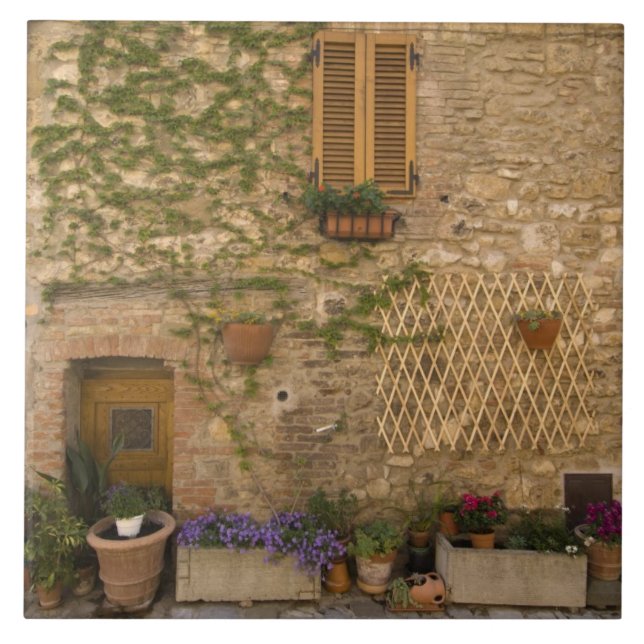 Carreau En Céramique Montefollonico, Val d'Orcia, province de Sienne, (Devant)