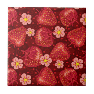 Carreau En Céramique Motif 2 2 de fraise