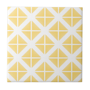 Carreau En Céramique Motif à la mode jaune de triangle