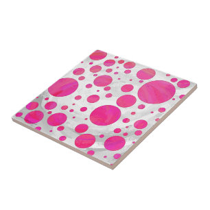 Carreau En Céramique Motif à point de la passion rose