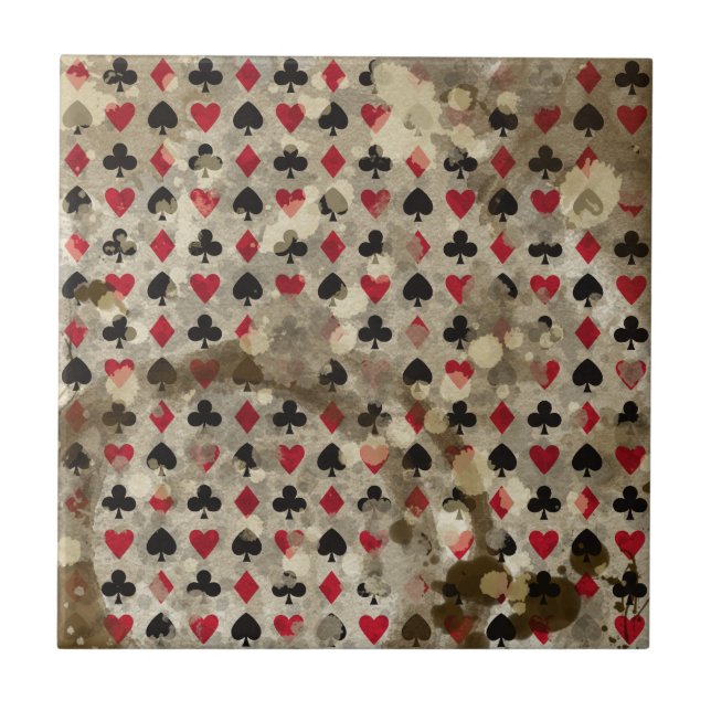 Carreau En Céramique Motif affligé d'Alice du pays des merveilles (Devant)