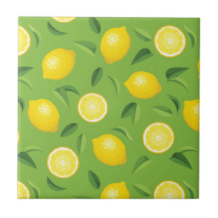 Carreau En Céramique Motif Arrière - plan aux citrons