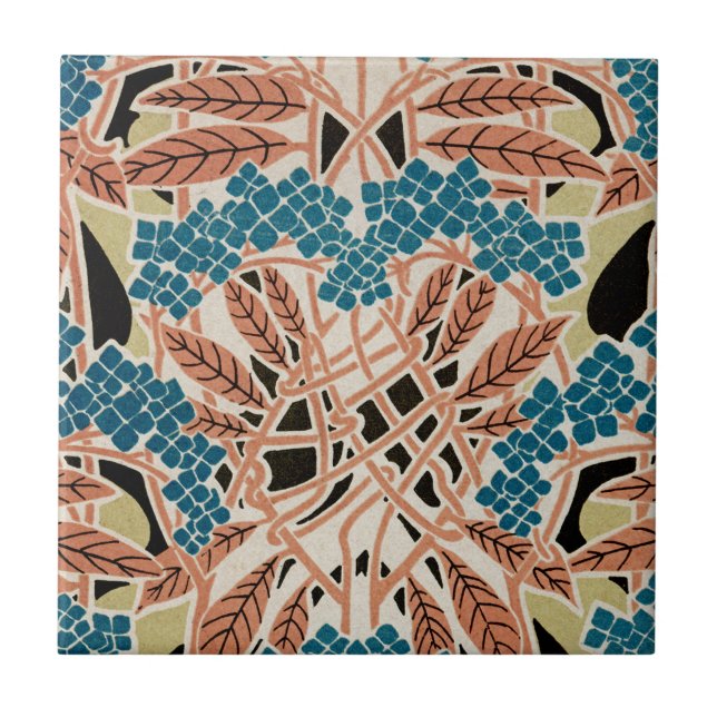 Carreau En Céramique motif Art Nouveau #12 (Devant)