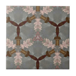 Carreau En Céramique Motif asiatique d'abrégé sur Brown floral bambou