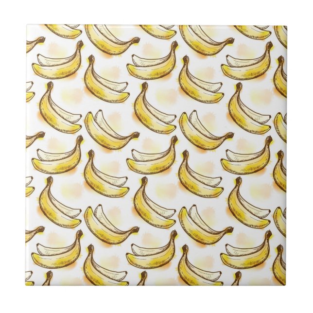 Carreau En Céramique Motif avec la banane (Devant)