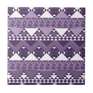 Carreau En Céramique Motif Aztèque de la tribu rose