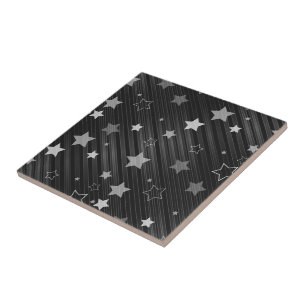Carreau En Céramique Motif Black Stars